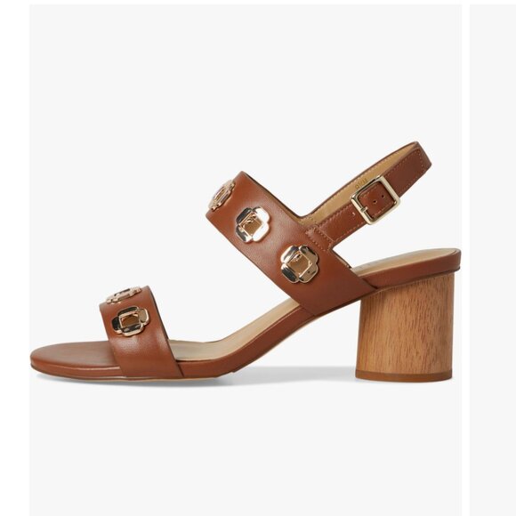 Vaneli Livana sandal, new and never worn,  tan brown cuoio nappa size 9.5 - Picture 1 of 7